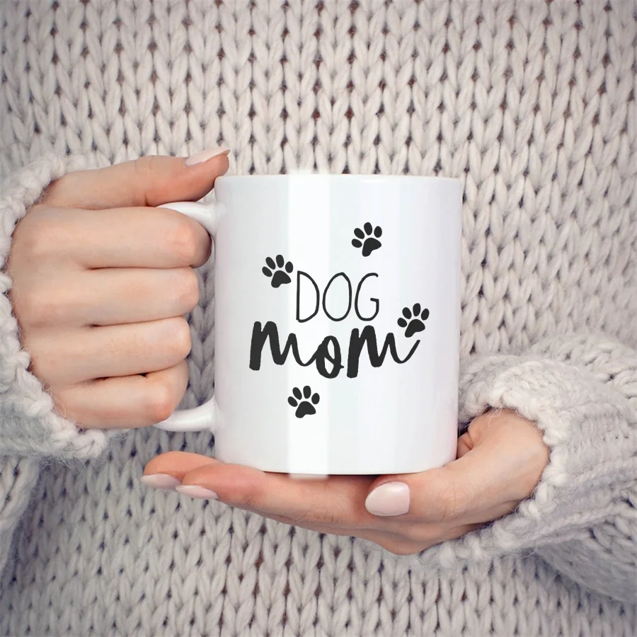 

Dog Mom Mugs For Dog Lovers Mom Birthday Novelty Coffee Ceramic Tea Cups White 11 oz