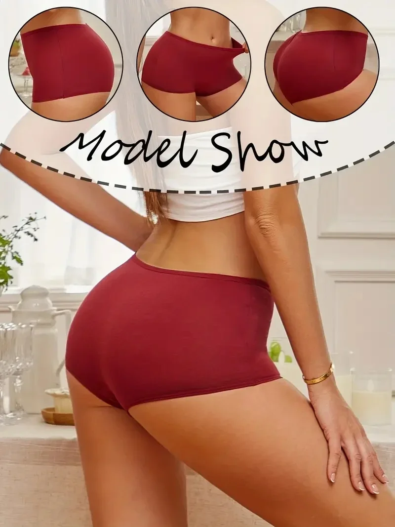 5 pièces femmes coton sans couture boxeurs sous-vêtements culottes de sport femme couleur unie slips confortable Lingerie intime caleçon XS-XL
