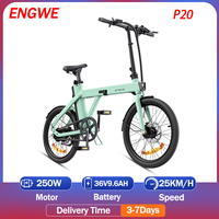 ENGWE P20 E-bike 250W Powerful Motor 36V9.6AH Lithium Battery Adult City Electric Bicycle Commuter Foldable Mini Electric Bike