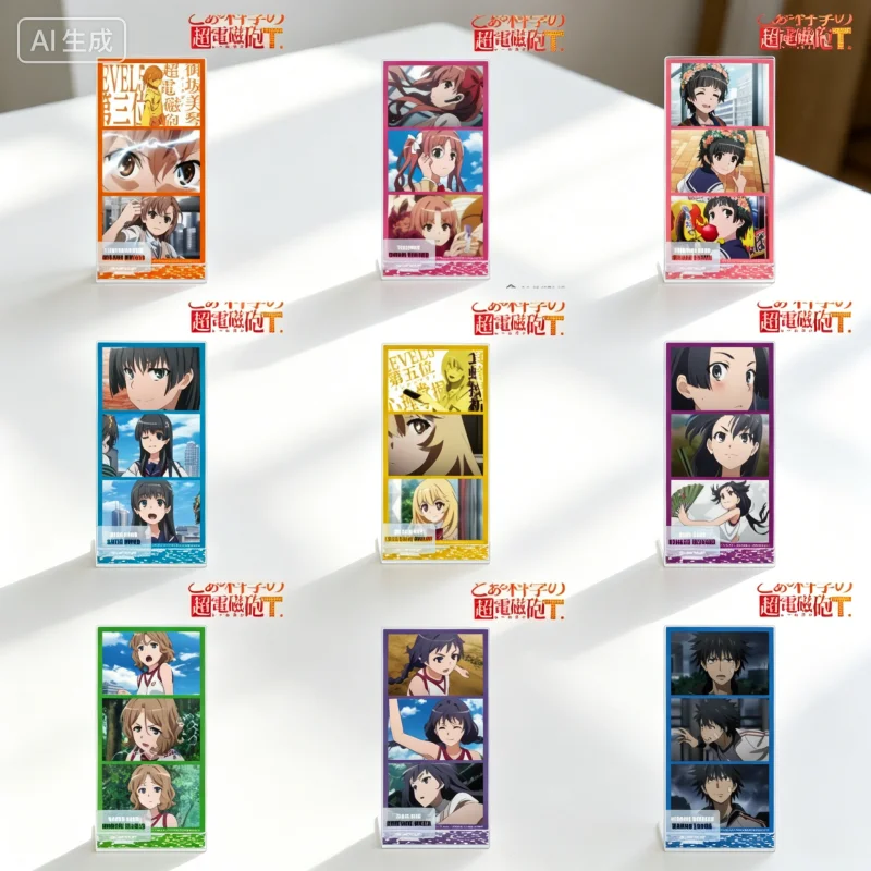 Anime A Certain Scientific Railgun Character 15cm Acrylic Stand Keychain Tabletop Decorations Souvenir Animation Peripheral