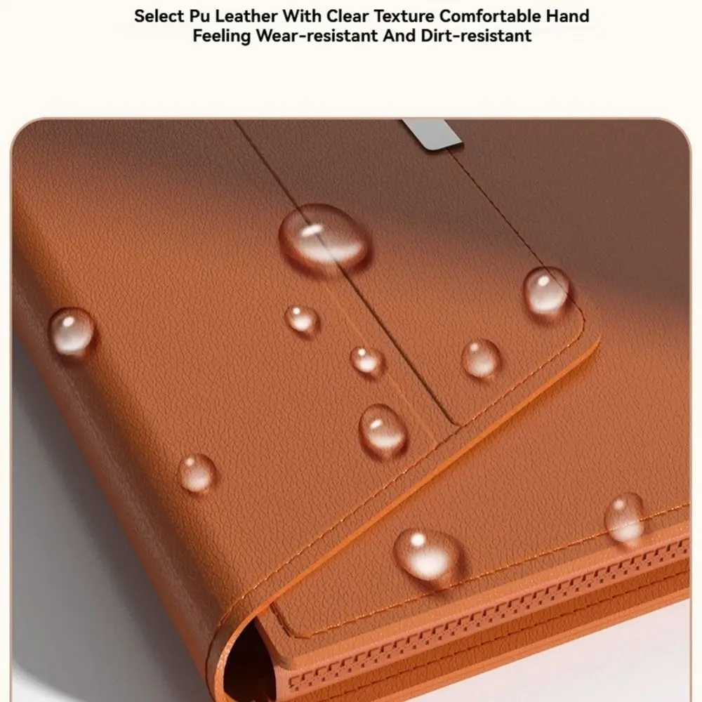 13-14/15-16 Inch Laptop Sleeve Holder Automatic Closing Multifunction Notebook Case Foldable Leather for Macbook Air