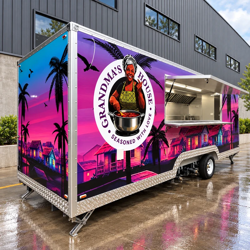 Belyoo Customizable Food Truck Towable Mobile bar Coffee Cart Hotdog Cart Coffee Shop Bbq Trailer for Shops