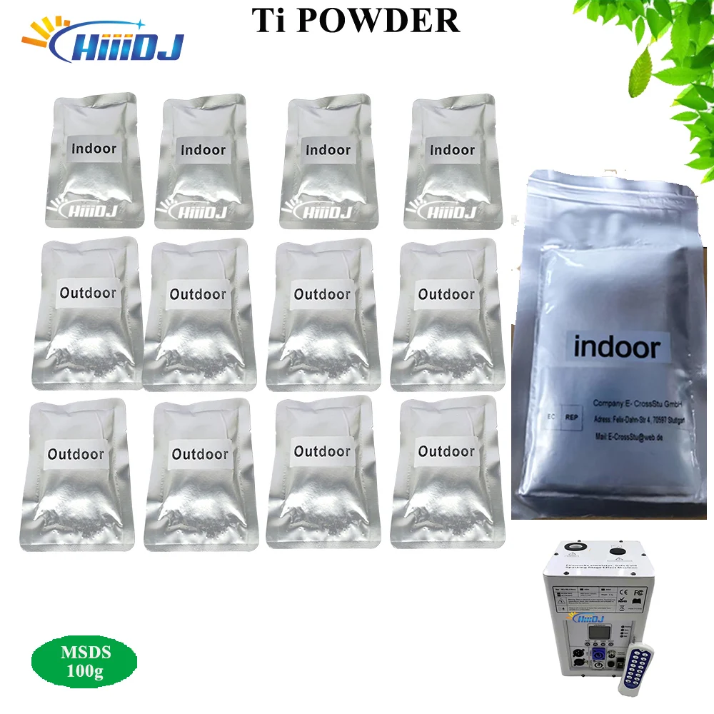 10-60bag Ti Powder 100g For Pyrotechnics Machine Outdoor Indoor Cold Spark Sparkler Metal Titanium Powder Fireworks Materials