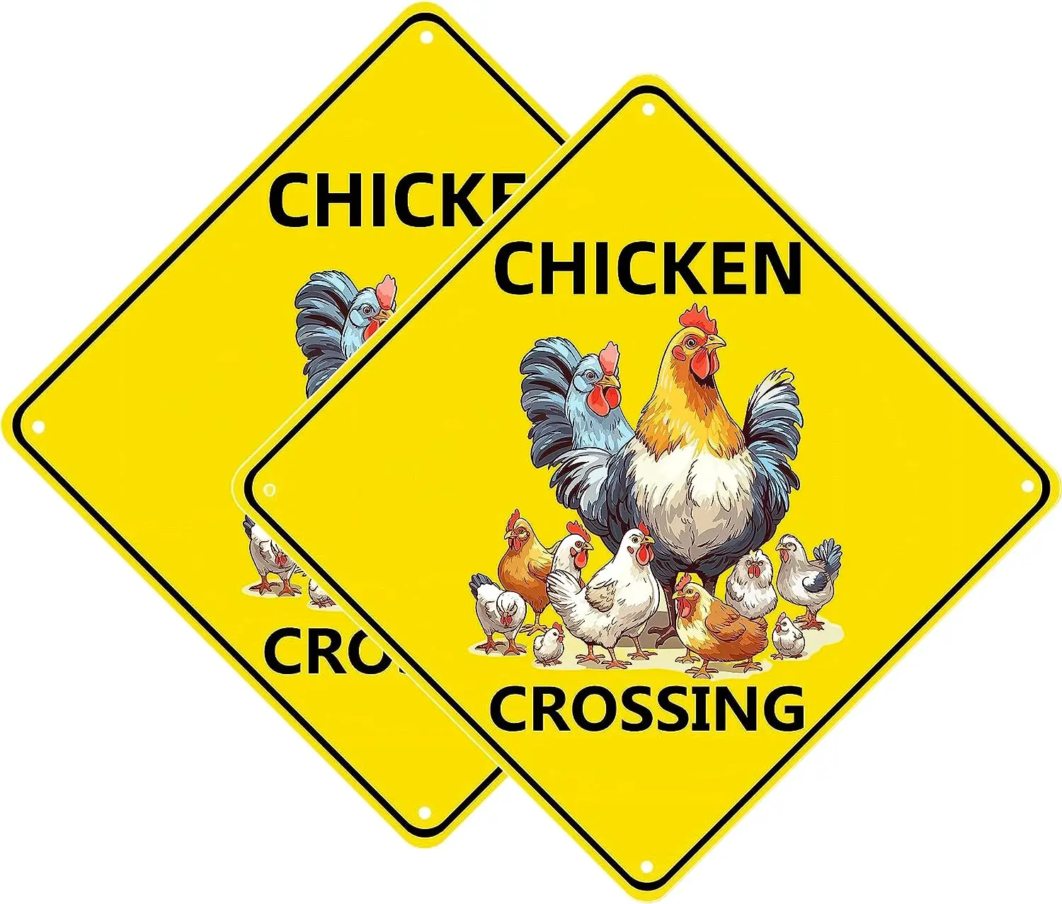 Chicken Crossing, Chicken Coop Signs for Chicken Crossing Bundle 2 Pieces Nene Crossing Farmhouse Wall Decor Garage