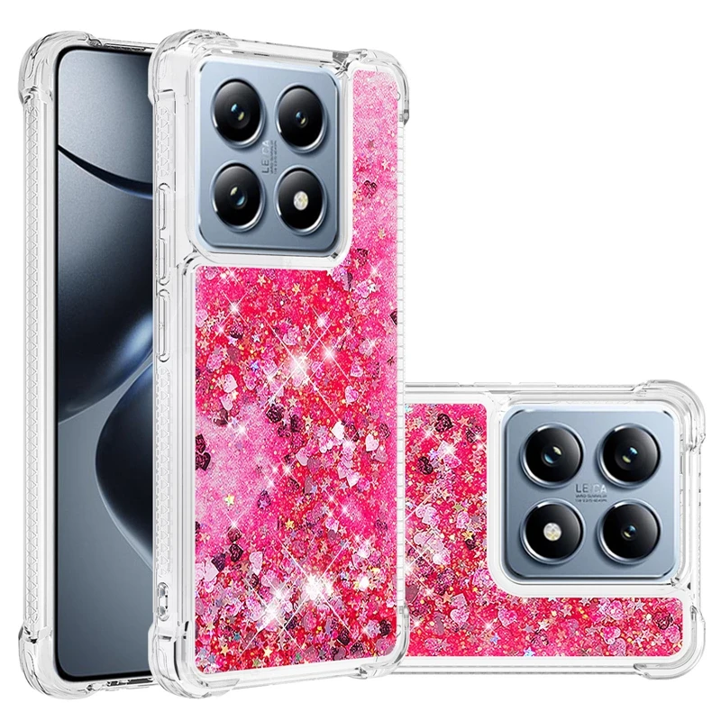 14T Pro Case on For Fundas Xiaomi 14T Pro Cover Bling Glitter Dynamic Liquid Case For Xiomi Xiaomi14T 14TPro Phone Cases Fundas