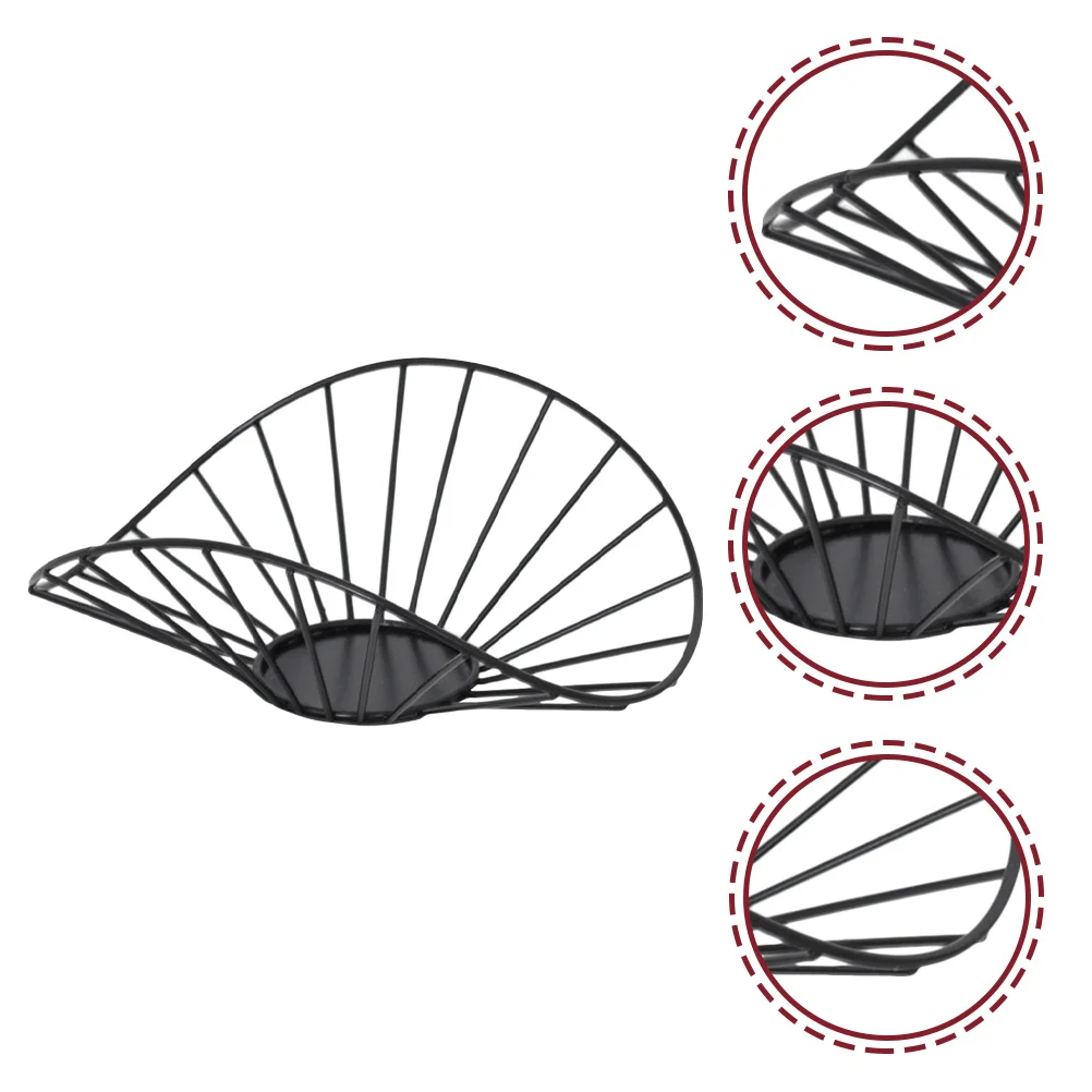 

2Pcs Iron Holder Creative Geometric Design Rustproof Decorative Stand for Home Living Room Coffee Table Decor