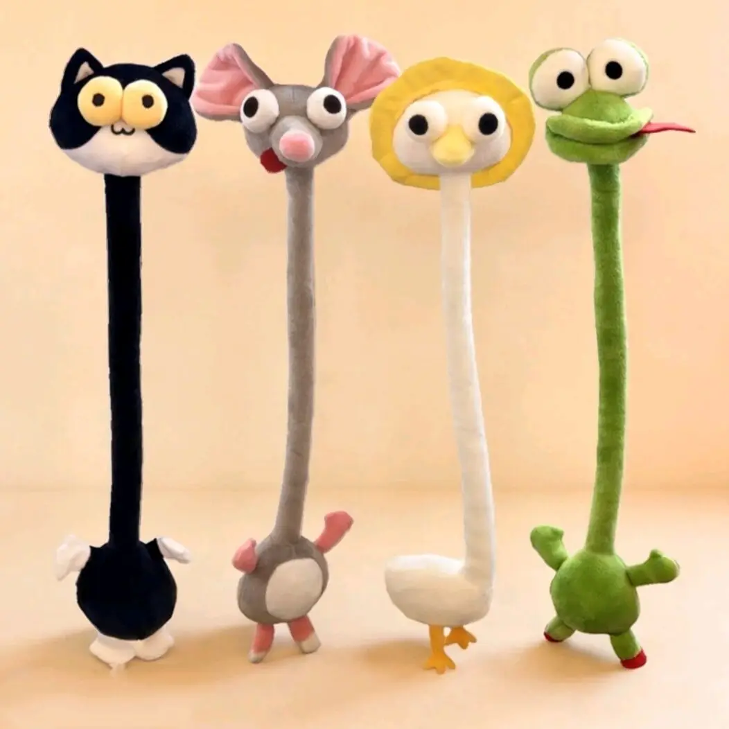 Muñeco de Peluche del Zodíaco Chino de Cuello Largo, Juguete Creativo de Broma, Regalo de Cumpleaños, Osito, Cerdito, 40cm