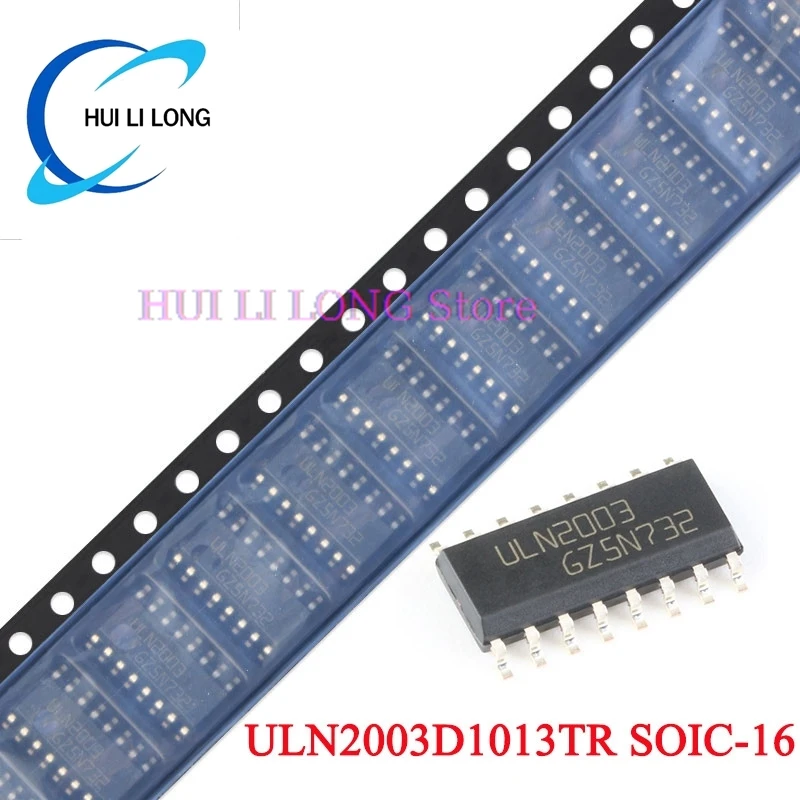 10/20/100PCS ULN2003 ULN2003D ULN2003D1013TR SOIC-16 50V/500mA Darlington Tube Transistor Chip IC New Original