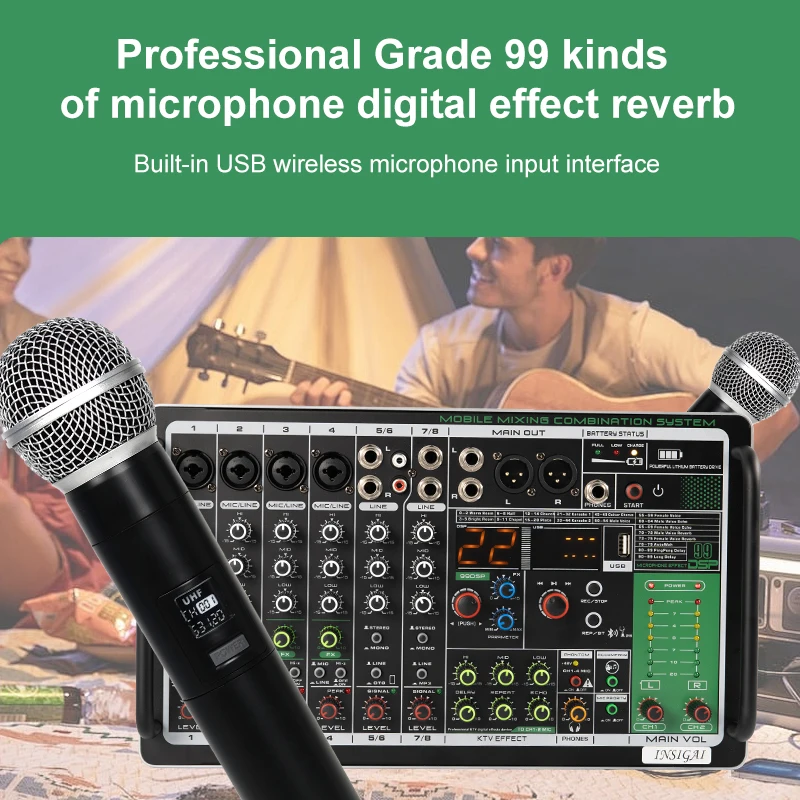 Rechargeable 18000mA Battery 8 - đánh giá và giá Karaoke Amplifier Mixer Bluetooth