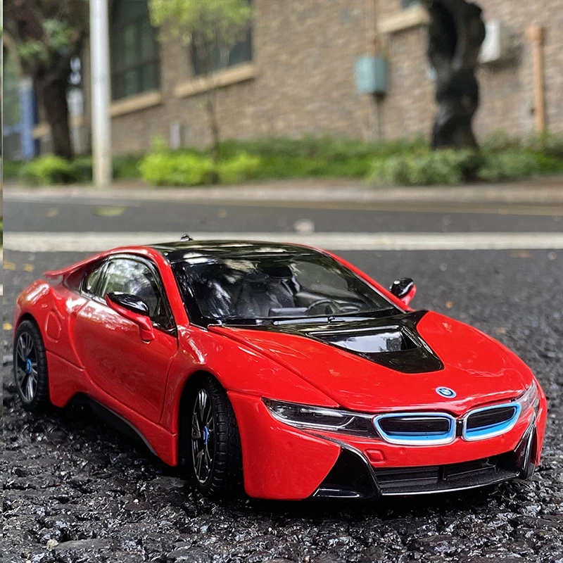 Free delivery RASTAR 1:24 BMW I8 alloy car model Diecasts & Toy Vehicles Collect gifts Non-remote control type transport toy