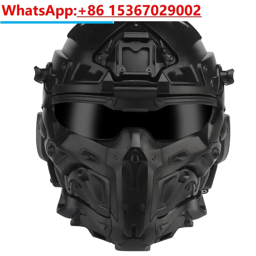 W-Ronin Assault Helmet and  Mask Modular Design Built-in Headset Anti-Fog Fan Helmet Airsoft Hunting Equipment