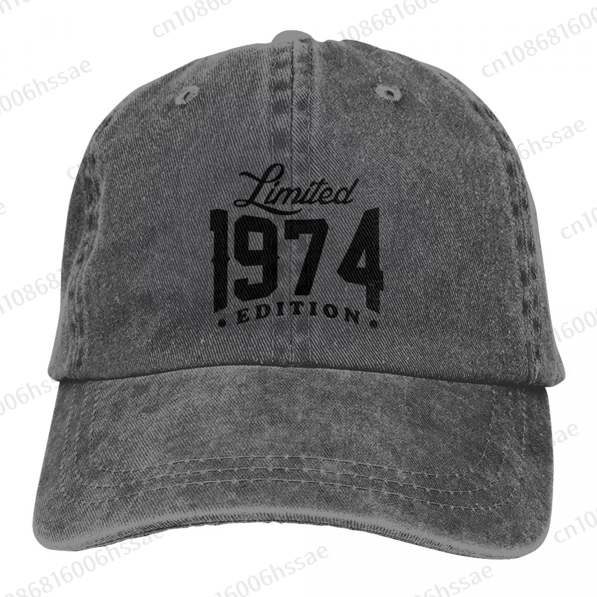 Limited 1974 Edition Fashion Unisex Cotton Baseball Cap Classic Adult Adjustable Denim Hat