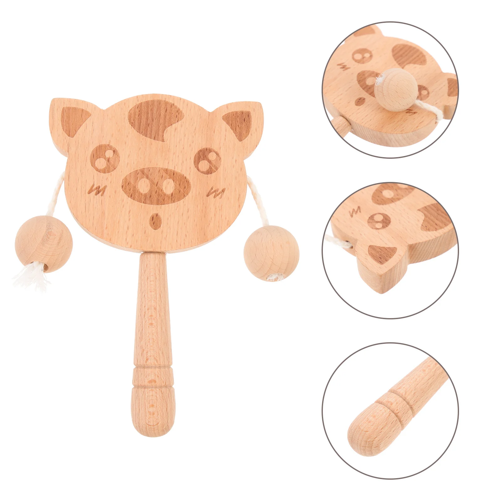 خشخيشة يدوية للأطفال، آلة موسيقية خشبية، تطوير التعليم المبكر، خشخيشة معرفية للأطفال الصغار، آلة موسيقية #5