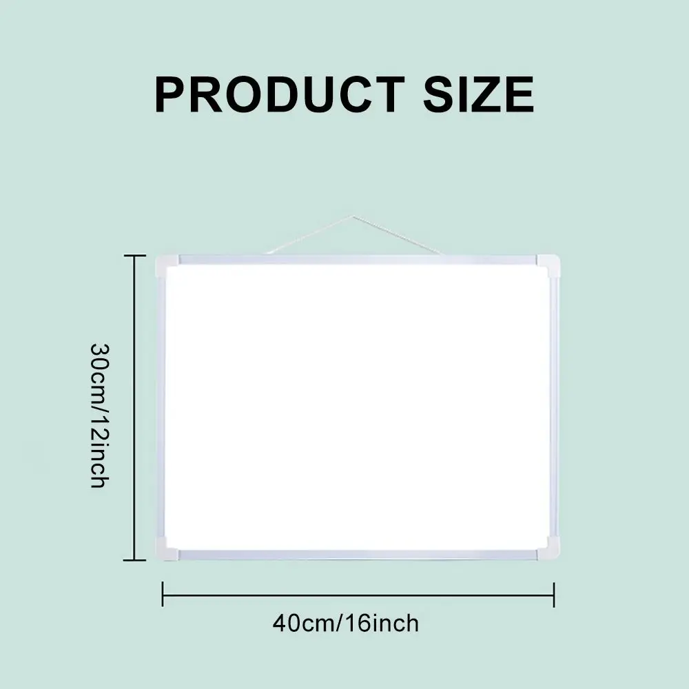 con 3 pennarelli e 4 magneti Lavagna cancellabile a secco Lavagna bifacciale da 16" X 12" Tavolo da disegno magnetico per graffiti montato a parete