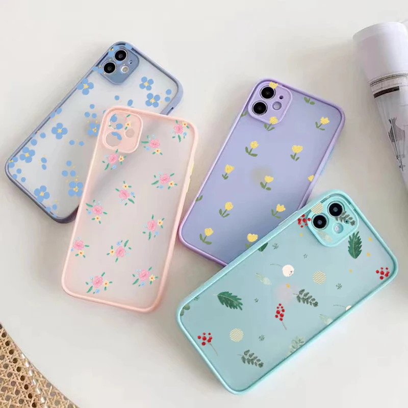 

For iPhone 13 Case iPhone Case 11 13 12 Pro Max Case Flower Shockproof iPhone XR X XS Max 8 7 Plus 12 Mini SE2020 Funda