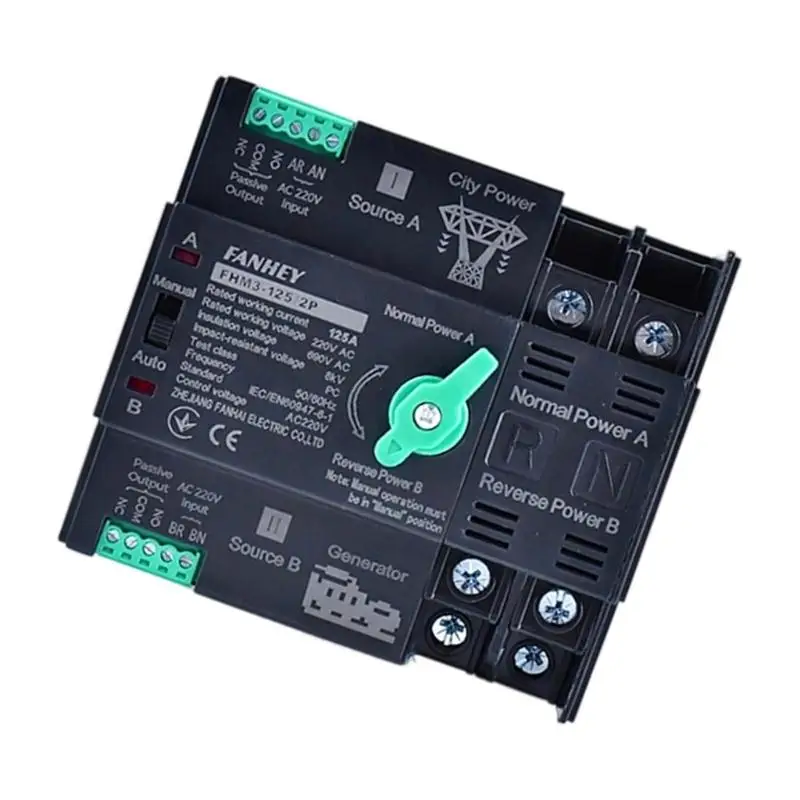 

652F Автоматические переключатели передачи мощности 125A Small 2p/ Setups Auto Resetting Mechanyser