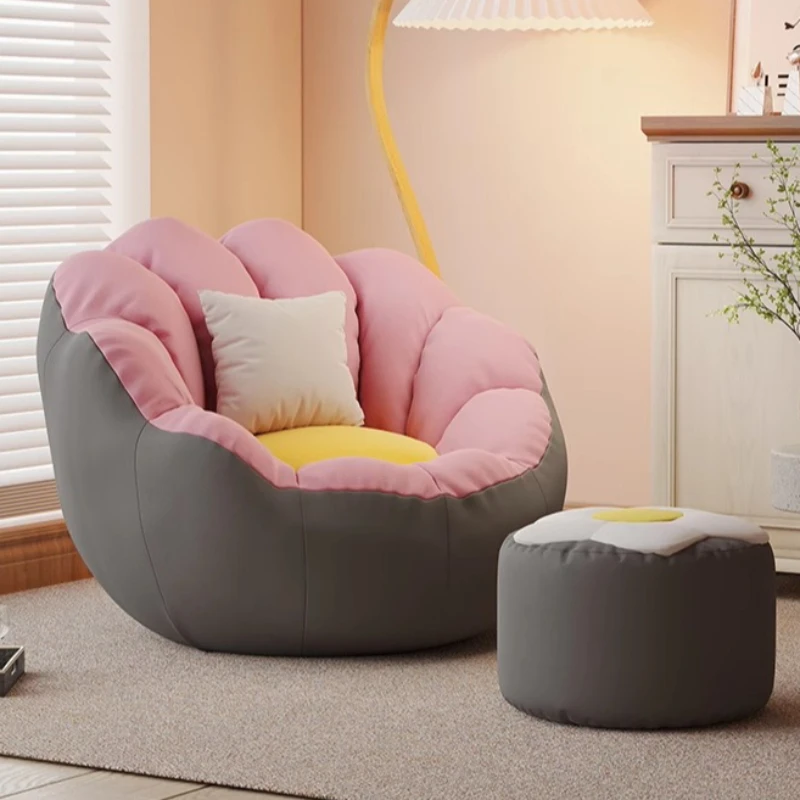 1-person Bean Bag Sofas Living Room Relaxing Puffs Sofa Simple Comfortable Lazy Sofa Set Bedroom Soft Couch Sleep Beanbag Chair