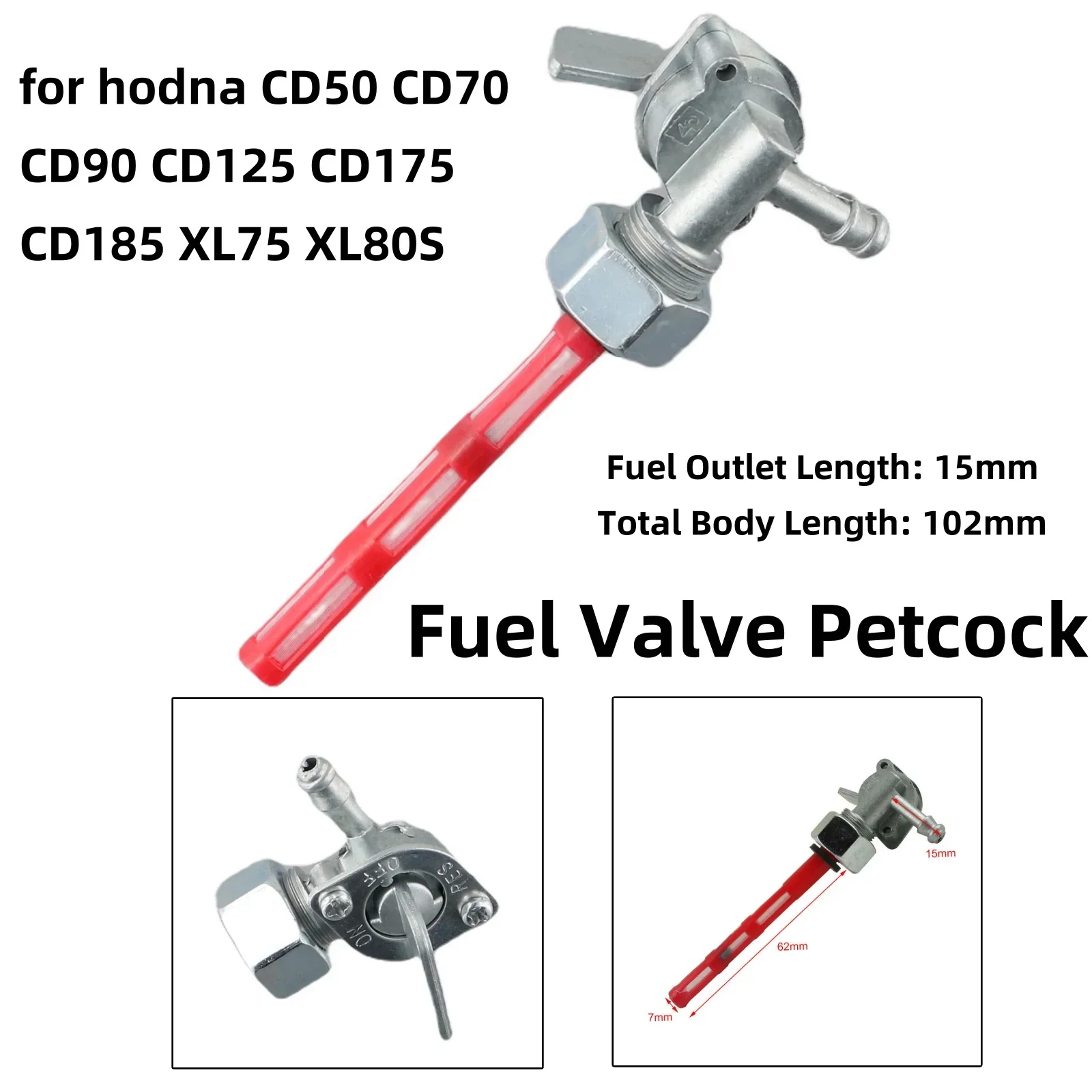 Fuel Tap Petcock For Hodna CD50 70 90 125 175 185 XL125 CRF50 CG110 125 150 JX ON | OFF | RESERVE Fuel Valve Petcock For Honda