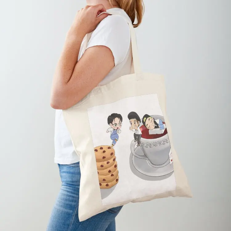 

A Cup of Tae With Suga and a Kookie Tote Bag Handbags women eco pack tote bag men cute tote bag