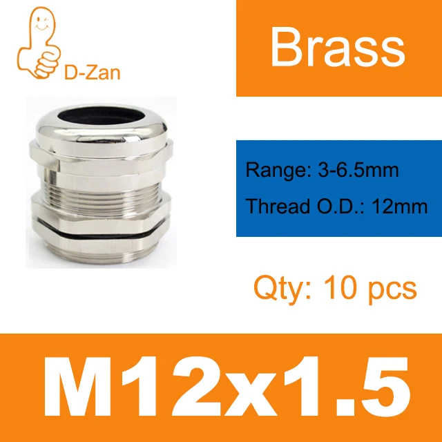 

Brass nickel plated M12 M16 M18 M20 M25 M32 M63 Cable gland waterproof IP68 cable connector locknut stuffing joint thread