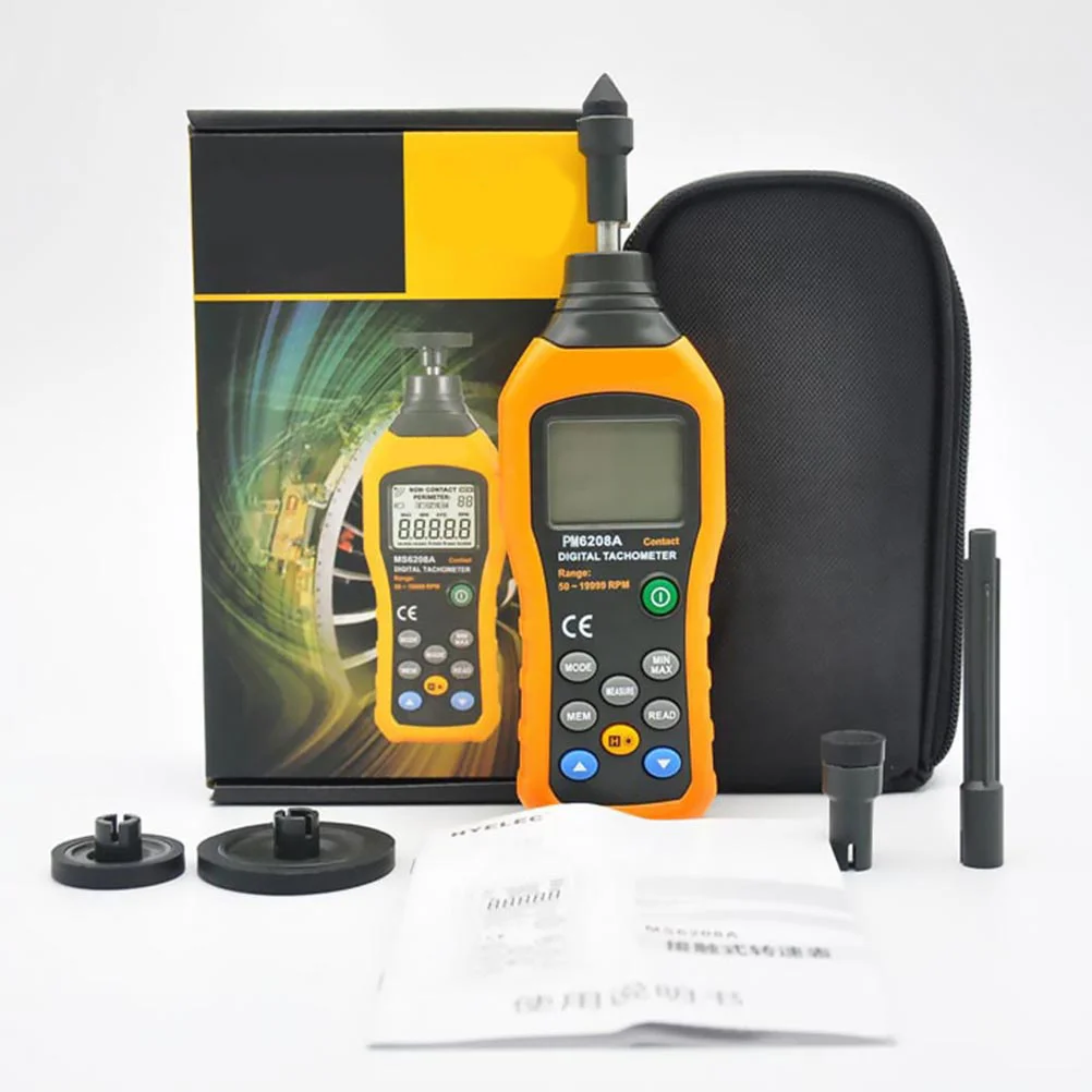 

1Pcs Electronic Tachometer Digital Speedometer Handheld Meter with High Resolution Large Screen Display Data Storage Low