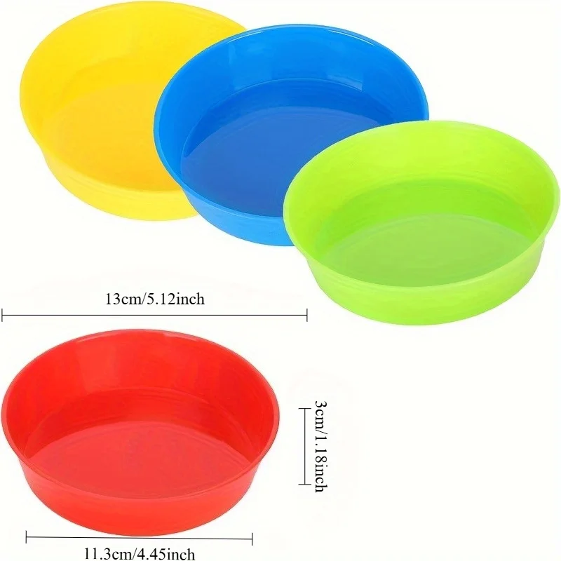 لوحة الصباغ، أوعية المزيج للرسم الفني، أوعية طلاء بلاستيكية مستديرة نابضة بالحياة مكونة من 5 قطع - مثالية للرسم الزيتي لون الرسم الفني. #3