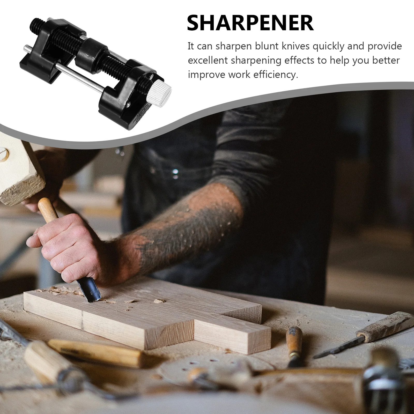

1Pcs Cutter Sharpener Durable Grinding Stone Practical Whetstone with Base Efficient Multi-Purpose Grinding Tool for Kitchen