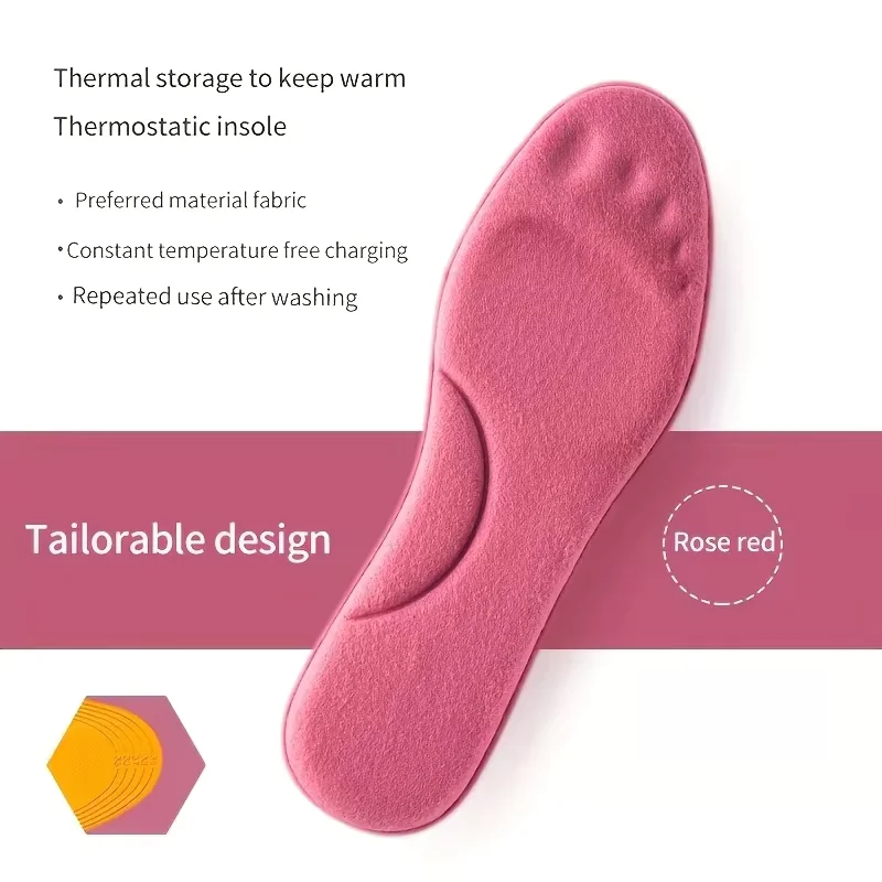 

4 пары зимних теплых унисекс-стельок с эффектом самонагревания, массажные, термостойкие, утолщенные, с эффектом памяти формы, для обуви