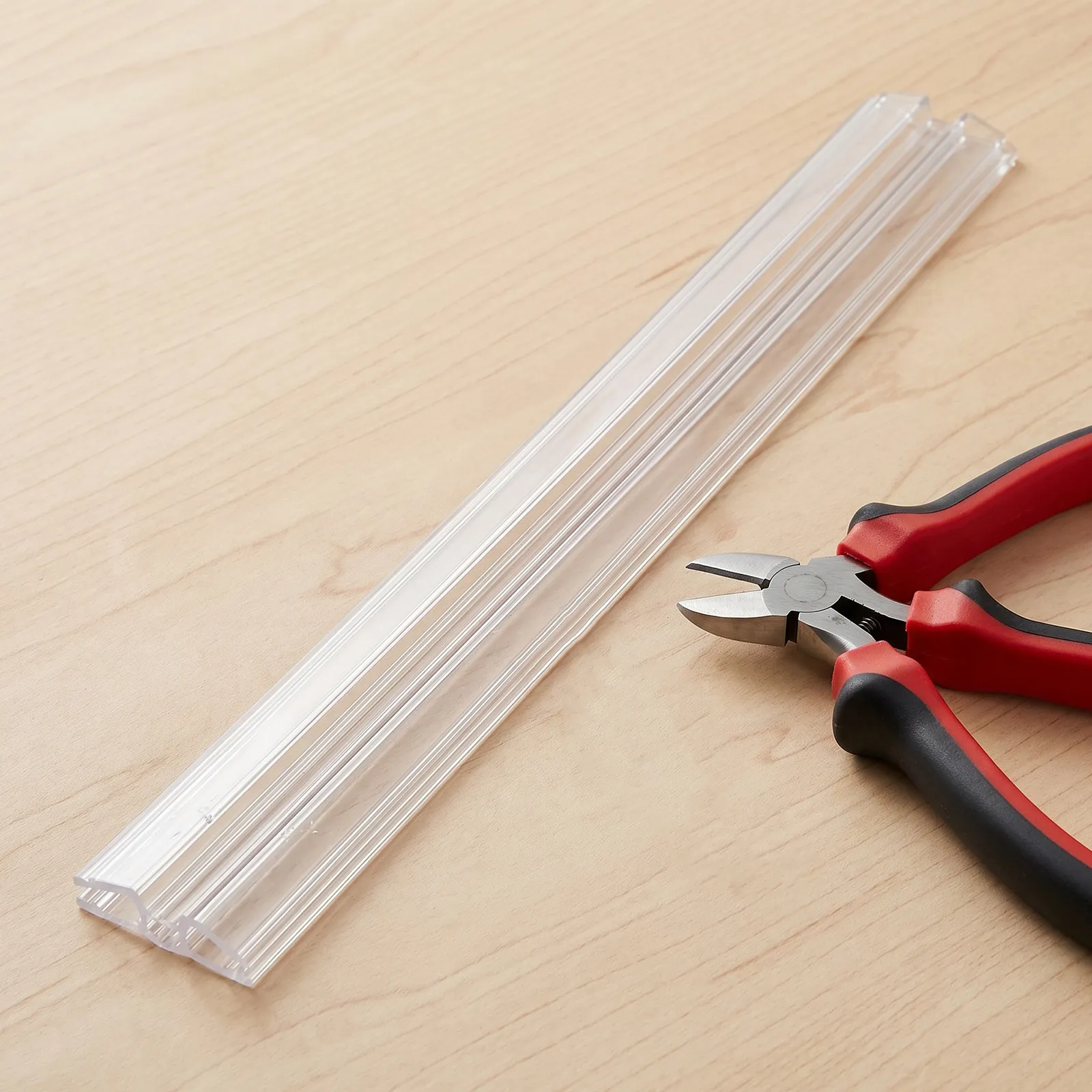 2Pcs Acrylic Clear Aquarium Glass Lid Hinge Flexible No Drill No Glue Continuous Panel Strip 14.17x1.42in Fish Golf