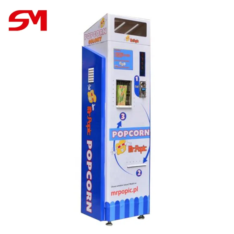 High working efficiency no cholesterin automatic vending popcorn machine