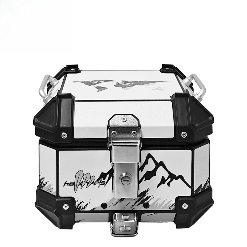 

Комплект из 18-литрового верхнего кофра и 16-литровых боковых кофров - универсальная модель для мотоциклов и электротранспорта - алюминиевый материал - герметичные и водонепроницаемые.