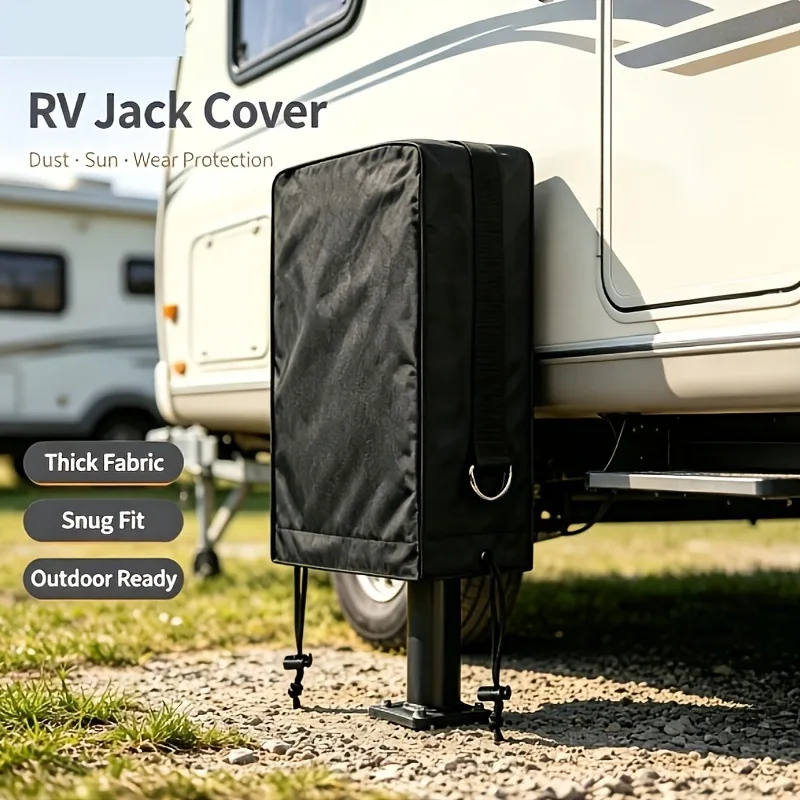 Thickened Oxford Cloth RV Electric Tongue Jack Cover Universal Durable Dustproof Waterproof Trailer Jack Protector
