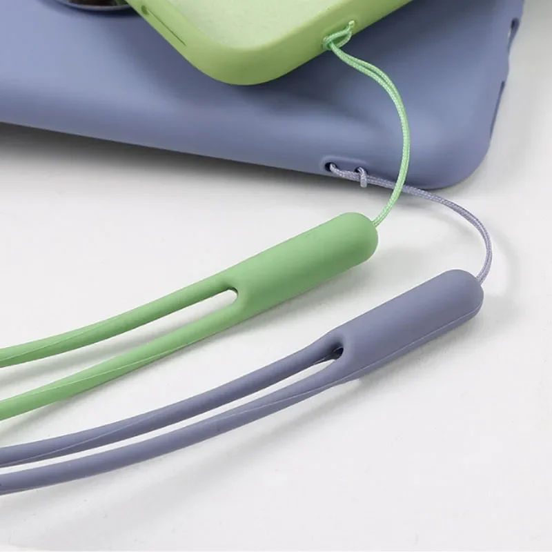 Correias de pulso cordão de mão encantos de silicone para chaves da câmera do telefone móvel cordão bonito chaveiro chaveiro pendurado corda