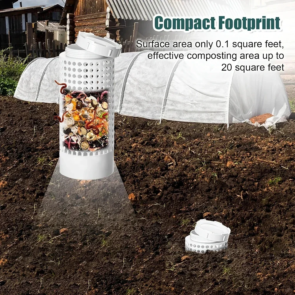 75/110/160/200MM Outdoor Worm Composting Bin For Home Raised Flower Beds For Garden, Courtyard, Outdoor Compost Bin Tool