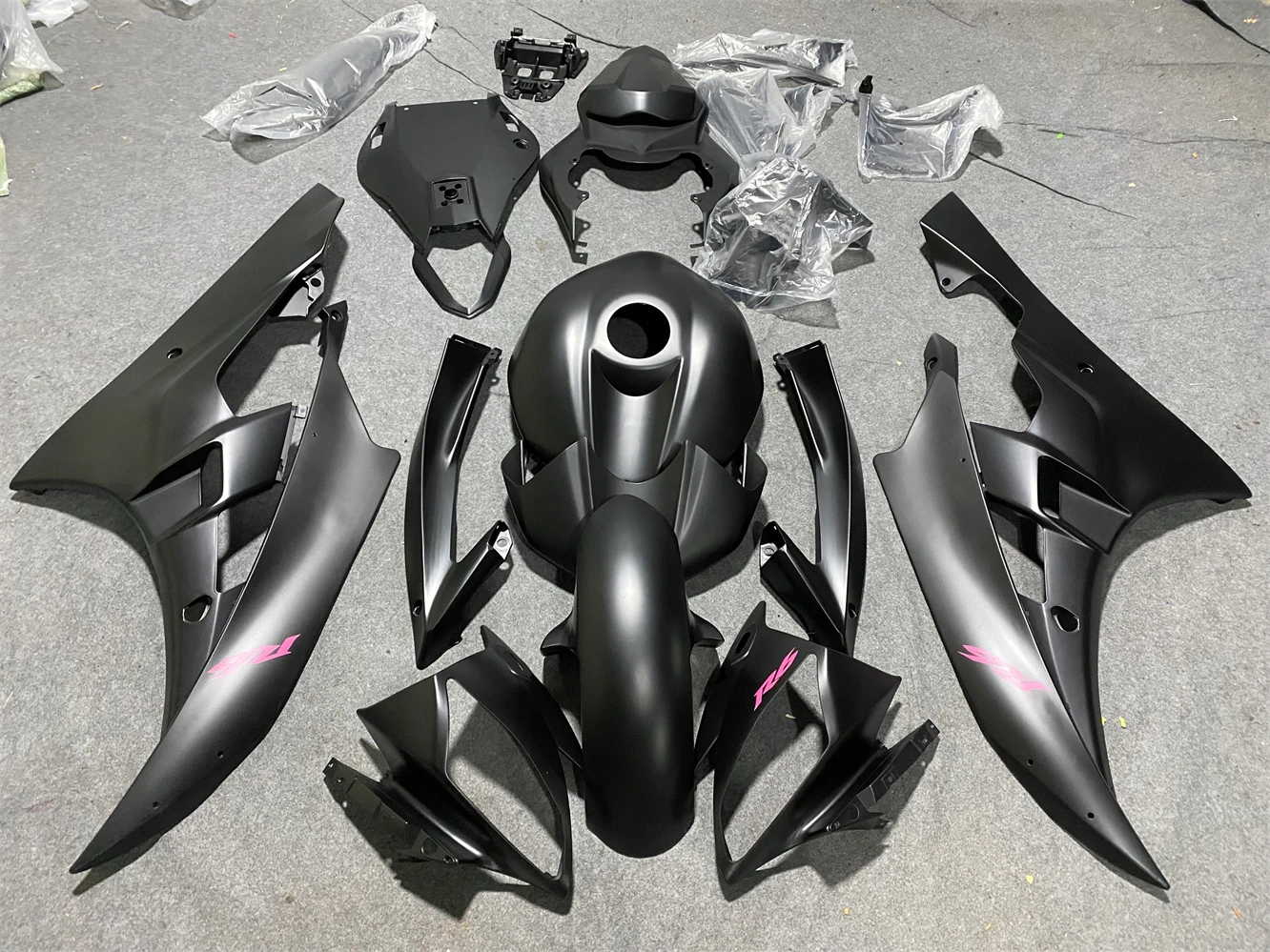 Motorcycle fairing fits YZF-R6 2006 2007 YZF600 06 07 body fairing Black motorcycle housing