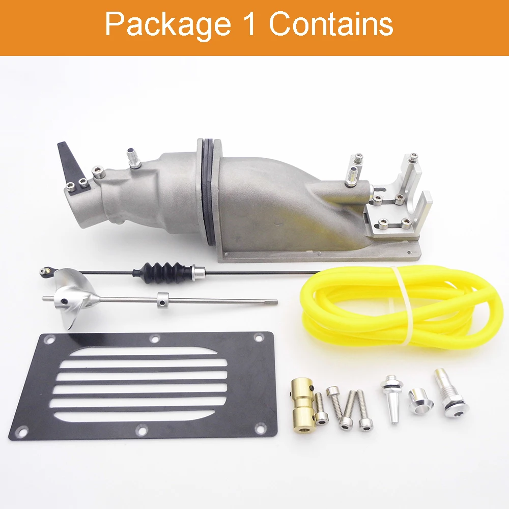 Water Thruster Jet Pomp Metalen Spuit 35Mm Cnc Propeller 18Mm Sproeier Voor 60-70Mm Rc Jet drive Boot Jet Boot