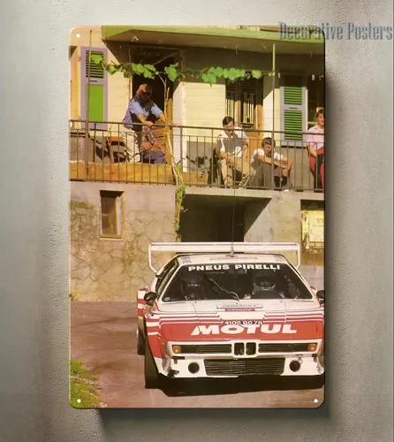 m1 rally Racing Car Group B Metal Poster - Sign 20x30cm-aluminum