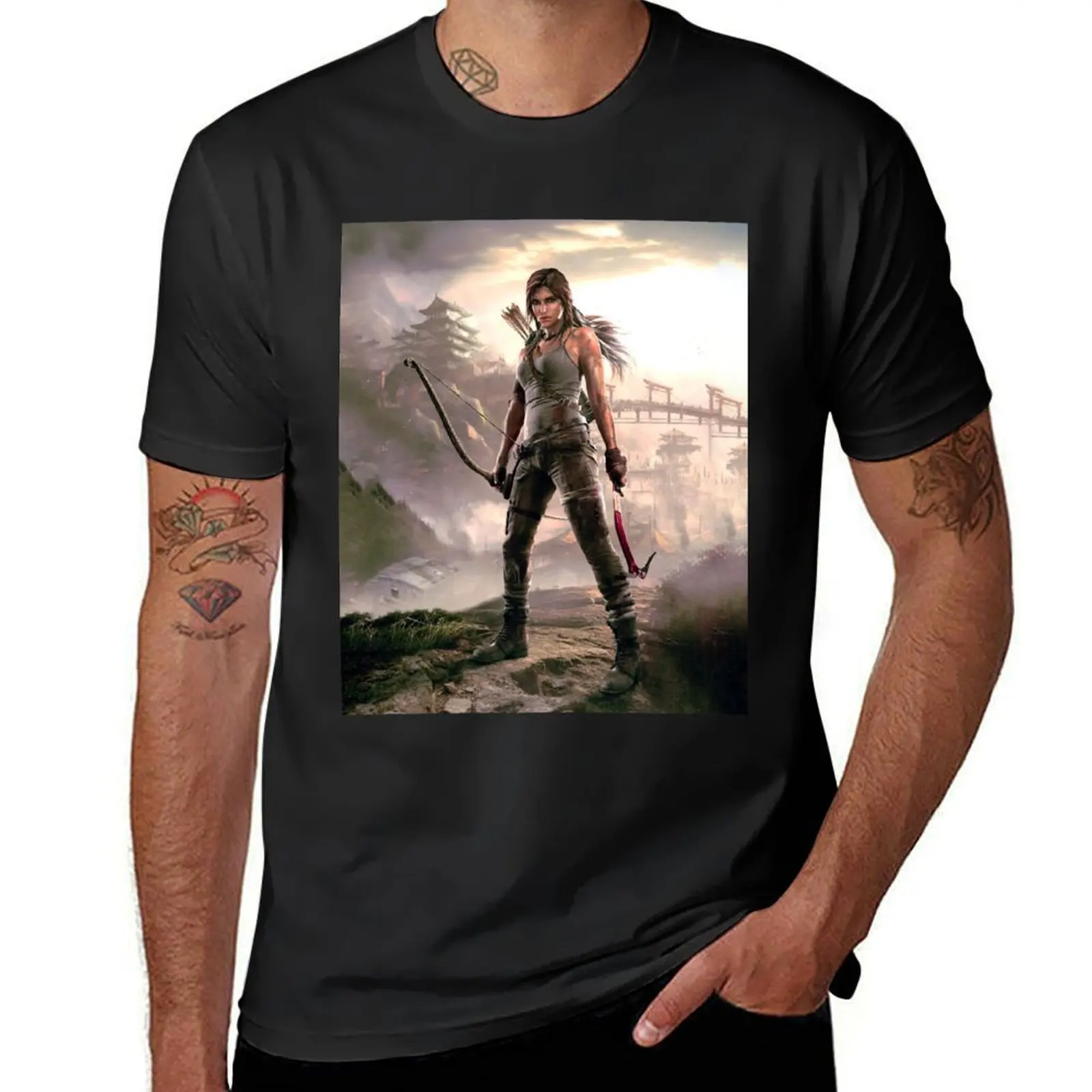 

tomb raider T-Shirt oversizeds new edition tees korean fashion tshirts for men