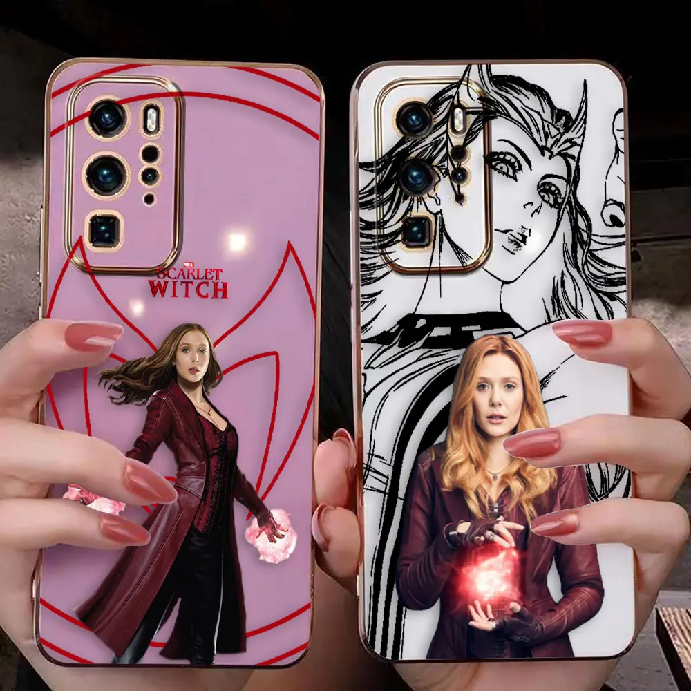 

Marvel Line Scarlet Witch Cover Smooth E-TPU Phone Case Huawei MATE 20X 30 40 P20 P30 P40 LITE MAGIC 4 5 PRO Y9 PRIME Case Funda