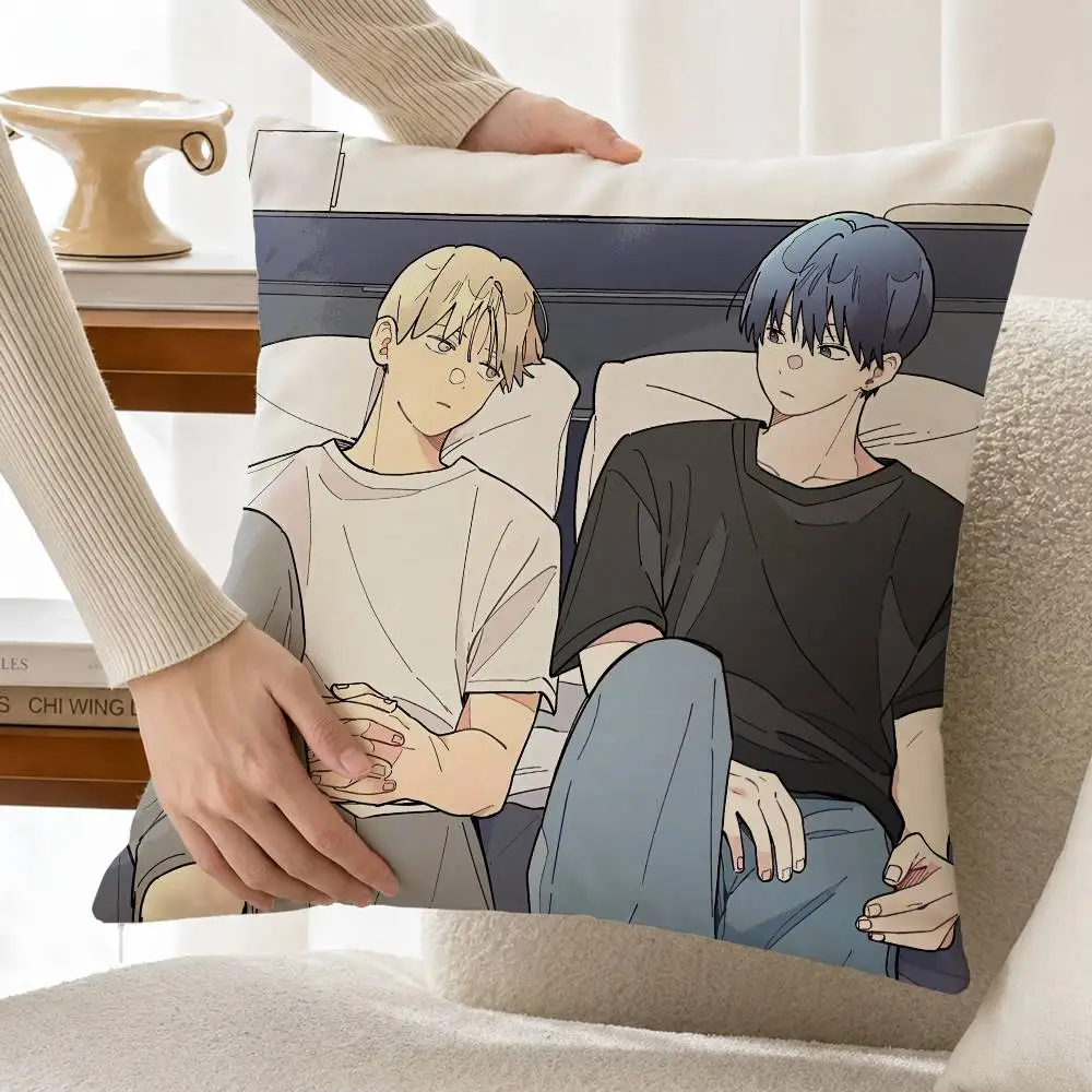 Funny Manhwa One-Room TA Customizable Square Cushion Cover Double Sided Print Pillow Case