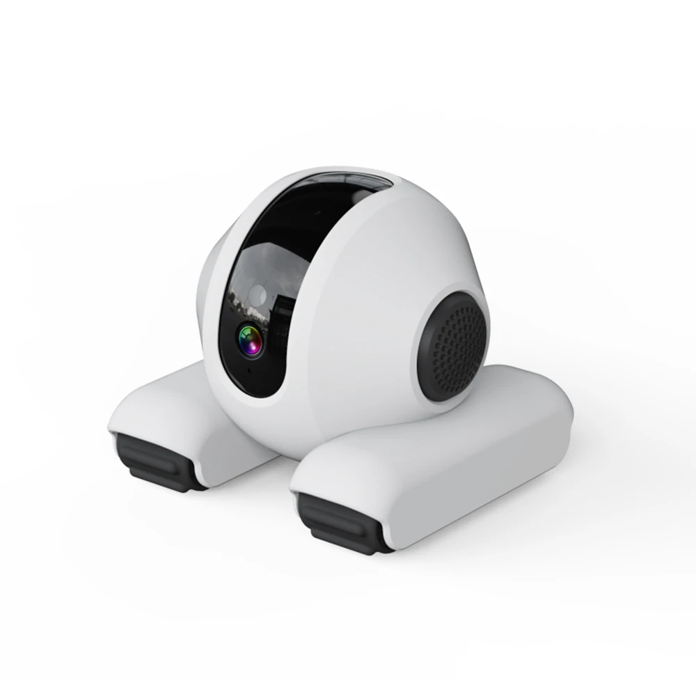 AI Smart Walkable 2MP FHD 1080P Pet and Baby Monitoring Camera with 6000mAh Night Vision PTZ Wi-Fi Connection and Storage Card