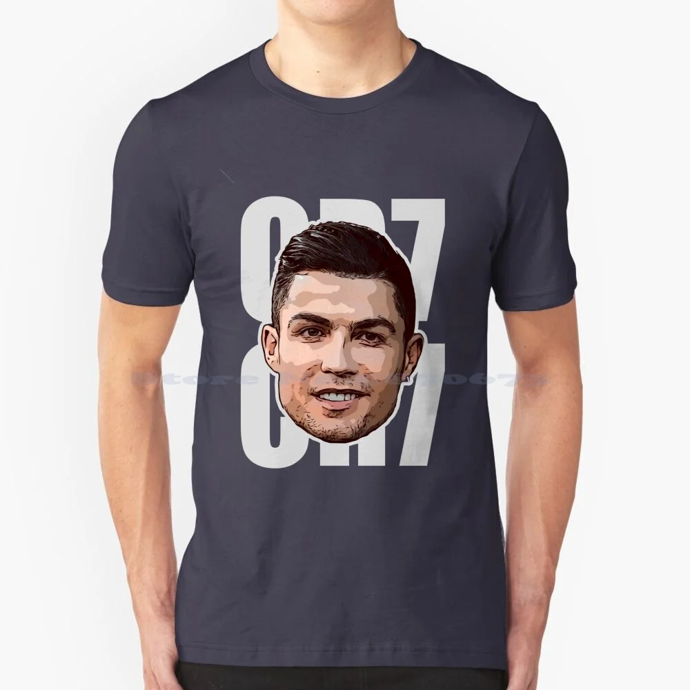 Cristiano “Cr7” Ronaldo Vector Art T Shirt 100% Cotton Tee Soccer Football Wallpaper Ronaldo