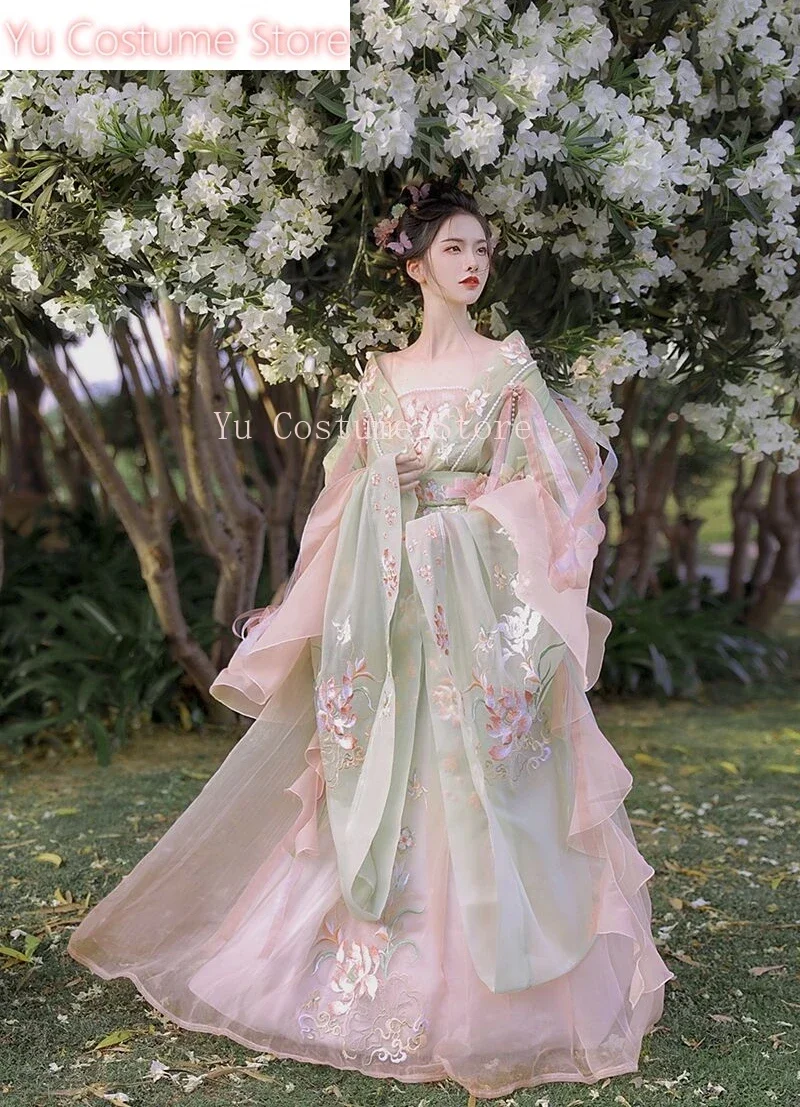 

Fairy Han Fu Chinese Hanfu Dress Women's Embroidery Large Sleeve Shirt Hanfu Set Carnival Fairy Cosplay Dress Hanfu Dress 2025