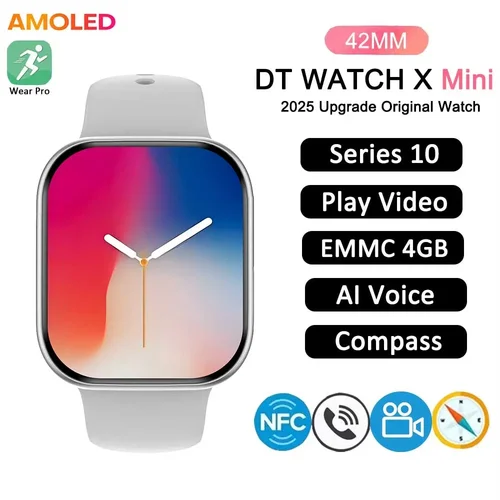 2025 nuevo Original para Apple Watch X Mini reloj inteligente hombres HD AMOLED 4GB de memoria música 3D envolvente BT llamada relojes inteligentes impermeables