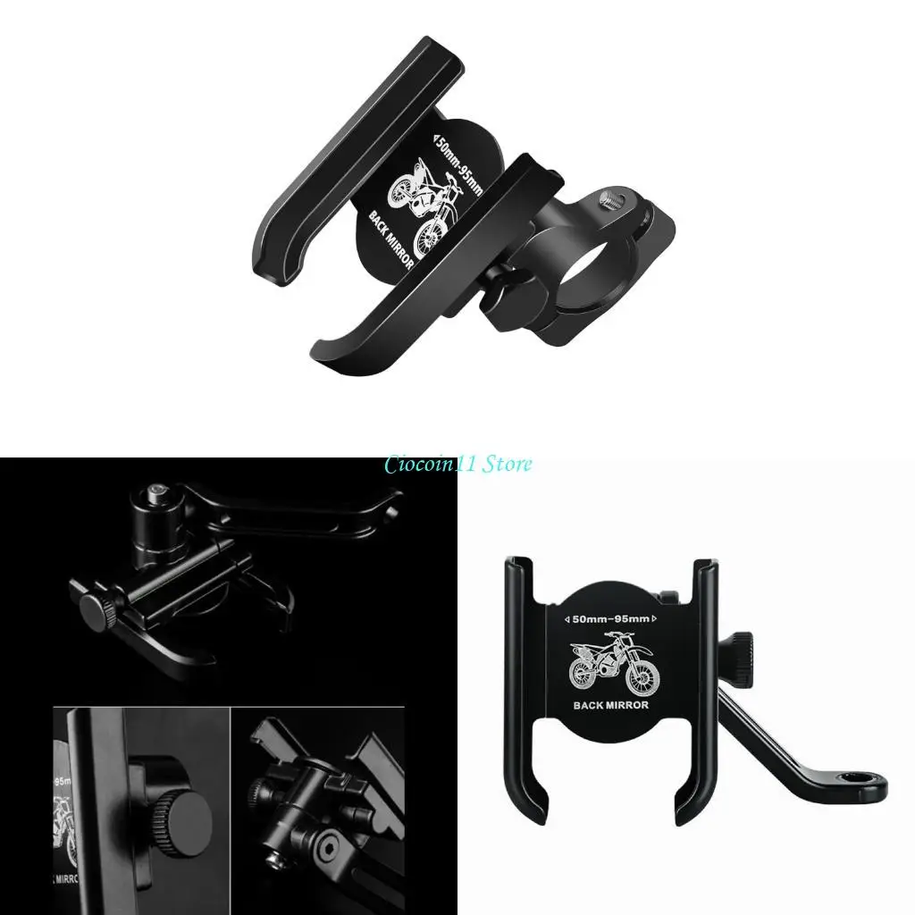 

Y1UB Adjustable Aluminum Alloy Phone Clamp Support for Motorcycles Electric Bikes Ensuring Stability and Clear Communication