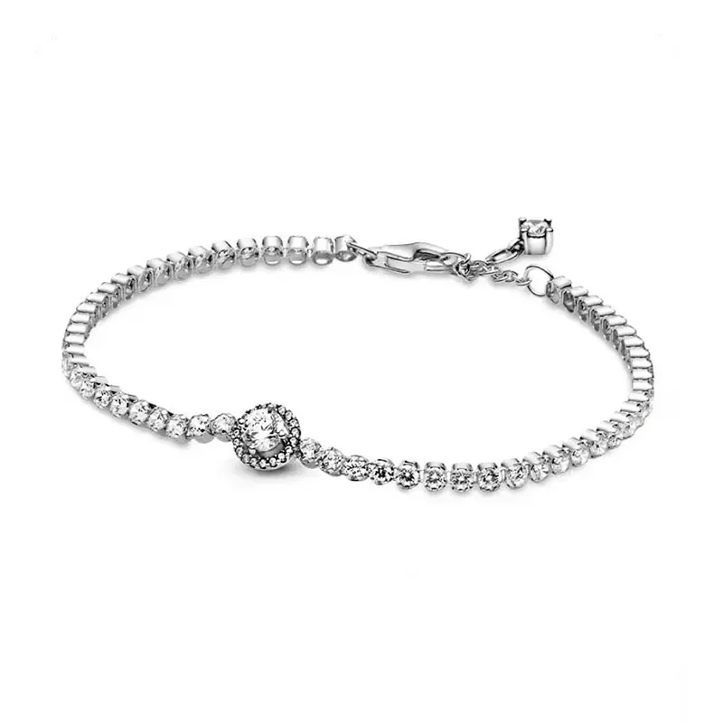 Pulseira de Tênis Estrela em Forma de Coração 925 Sterling Silver, Charme Exquisite Jóias, Luz Clássico Brilhante, Presentes Surpresa de Luxo, Novo