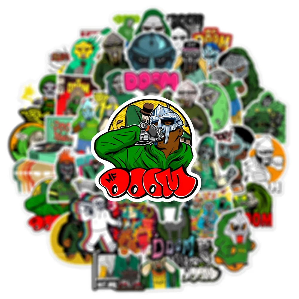 10/30/50PCS Legendary Rapper MF DOOM Stickers Decal DIY Graffiti Phone Guitar Suitcase Laptop Cool Sticker for Kids Teenager Toy