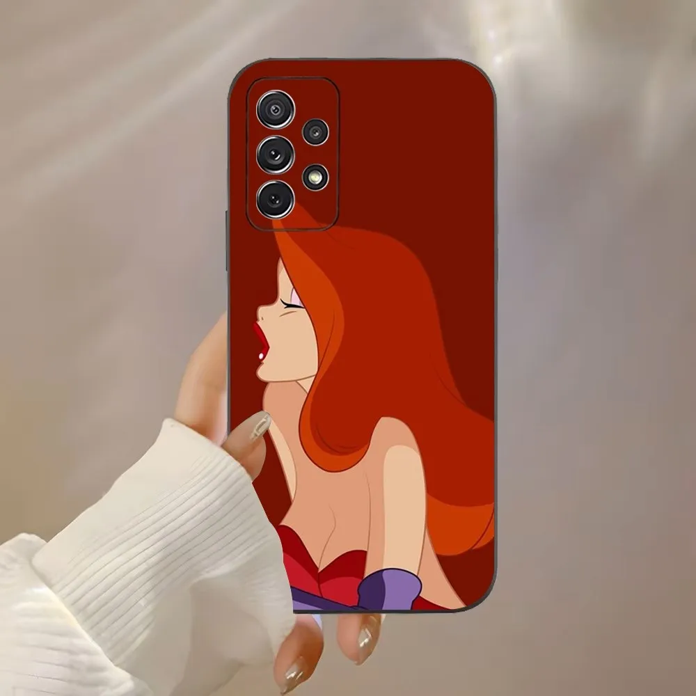 J-Jessica R-Rabbits S-Sexy Phone Case For Samsung Galaxy A91,A80,A73,A72 ,A71,A53A52,A32 ,A31A22,A21s,A20,Black Cover