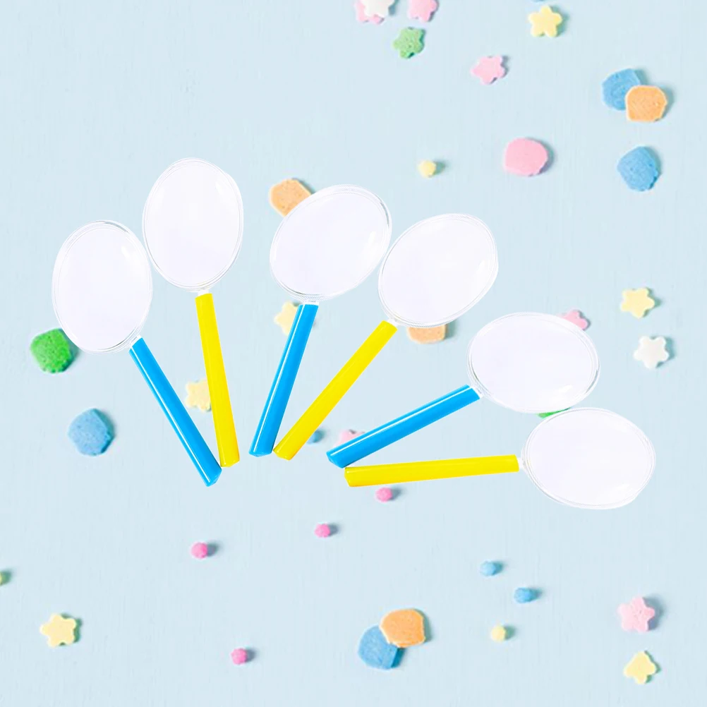 

10pcs Magnifying Glasses Colorful H held Kids Plastic Lens Stamps Circuit Boards Inspection Reading Postcards