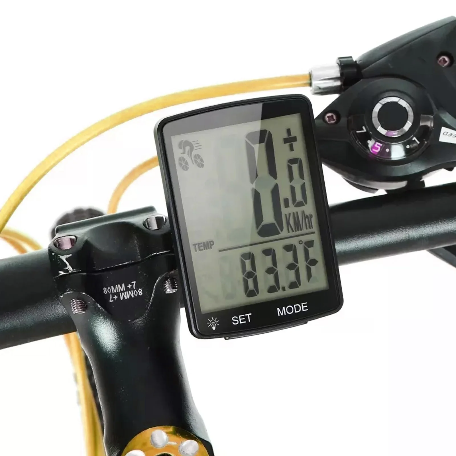

Wireless Bicycle Odometer Speedometer Large Display Multifunction Bike Computer Cycling Supplies Accurate Speed Distance Time